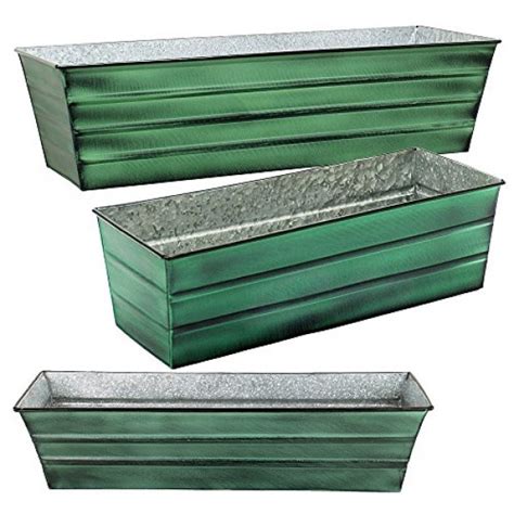 galvanised steel window box|Achla Designs C.